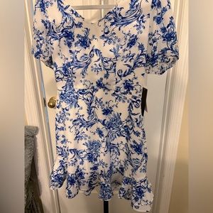 Blue and white floral spring/summer dress. New with tags!